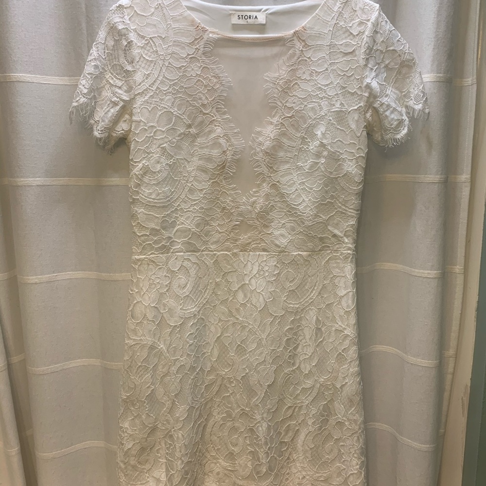 Storia White Lace Dress